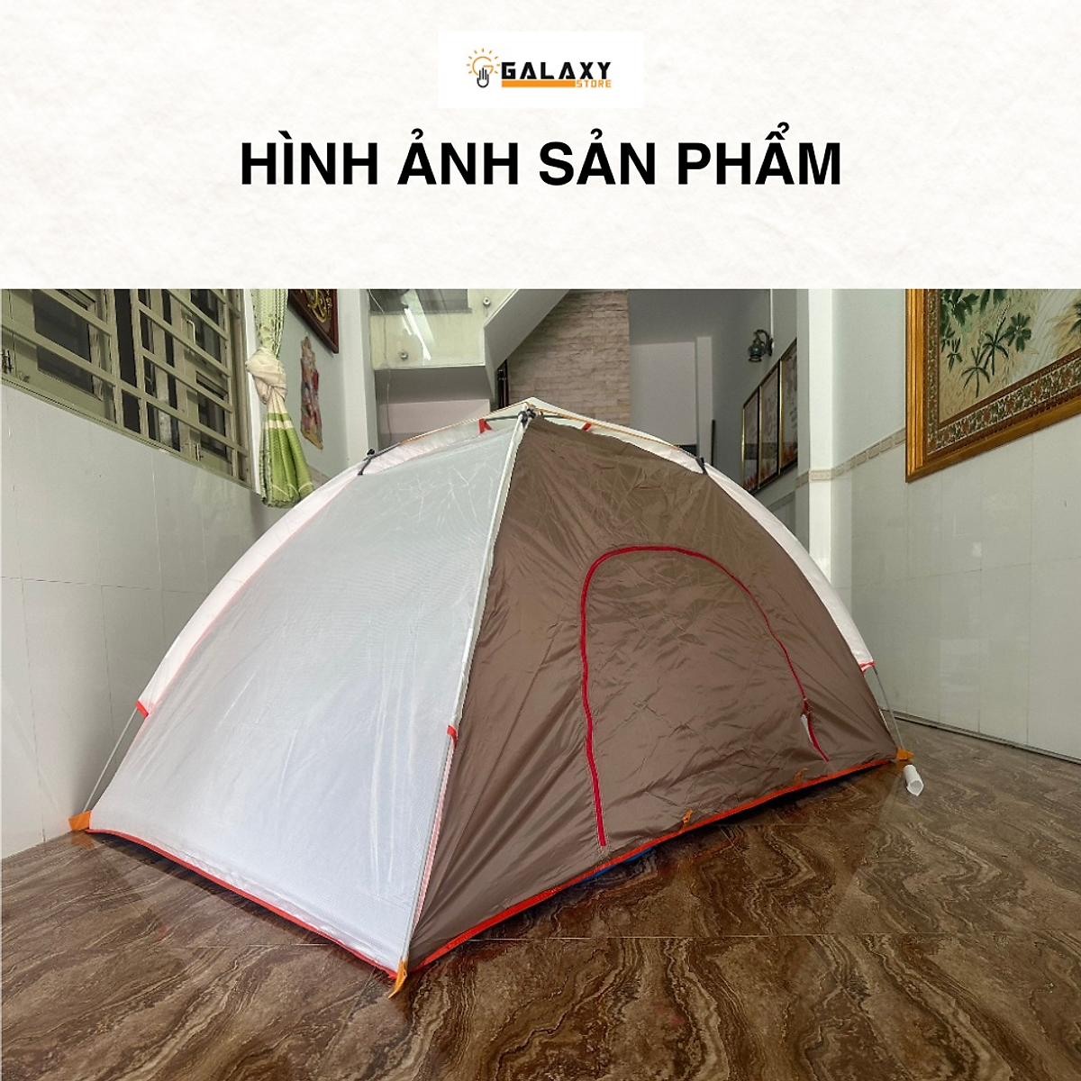 Lều Cắm Trại Chơi Nhà Lều Cho 1-4 Trẻ Em Galaxy Store GLTE05, Hàng Chính Hãng Có Khung Chắc Chắn Kích Thước Gọn Nhẹ