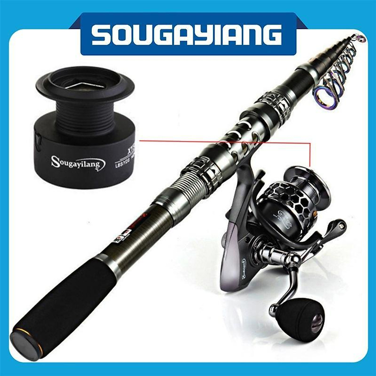 Mua Sougayilang Fishing Rod Reel Set 1.8-3.3m Portable Telescopic