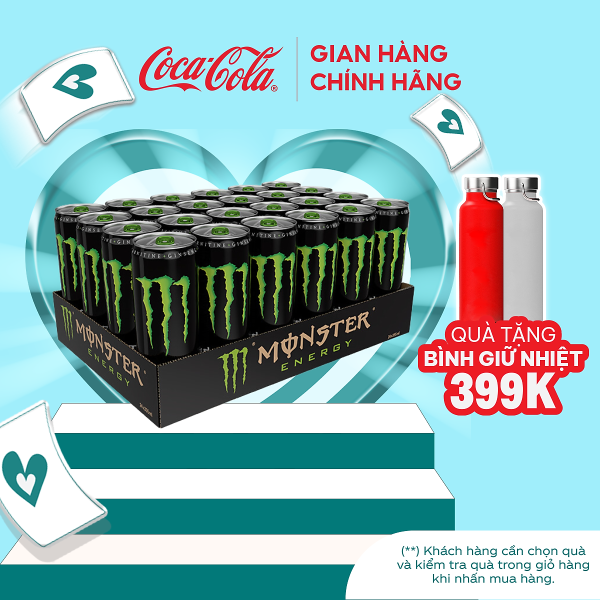 Lốc 24 Lon Nước Tăng Lực Giải Khát Monster Energy 355ml/Lon Coca-Cola Official Store