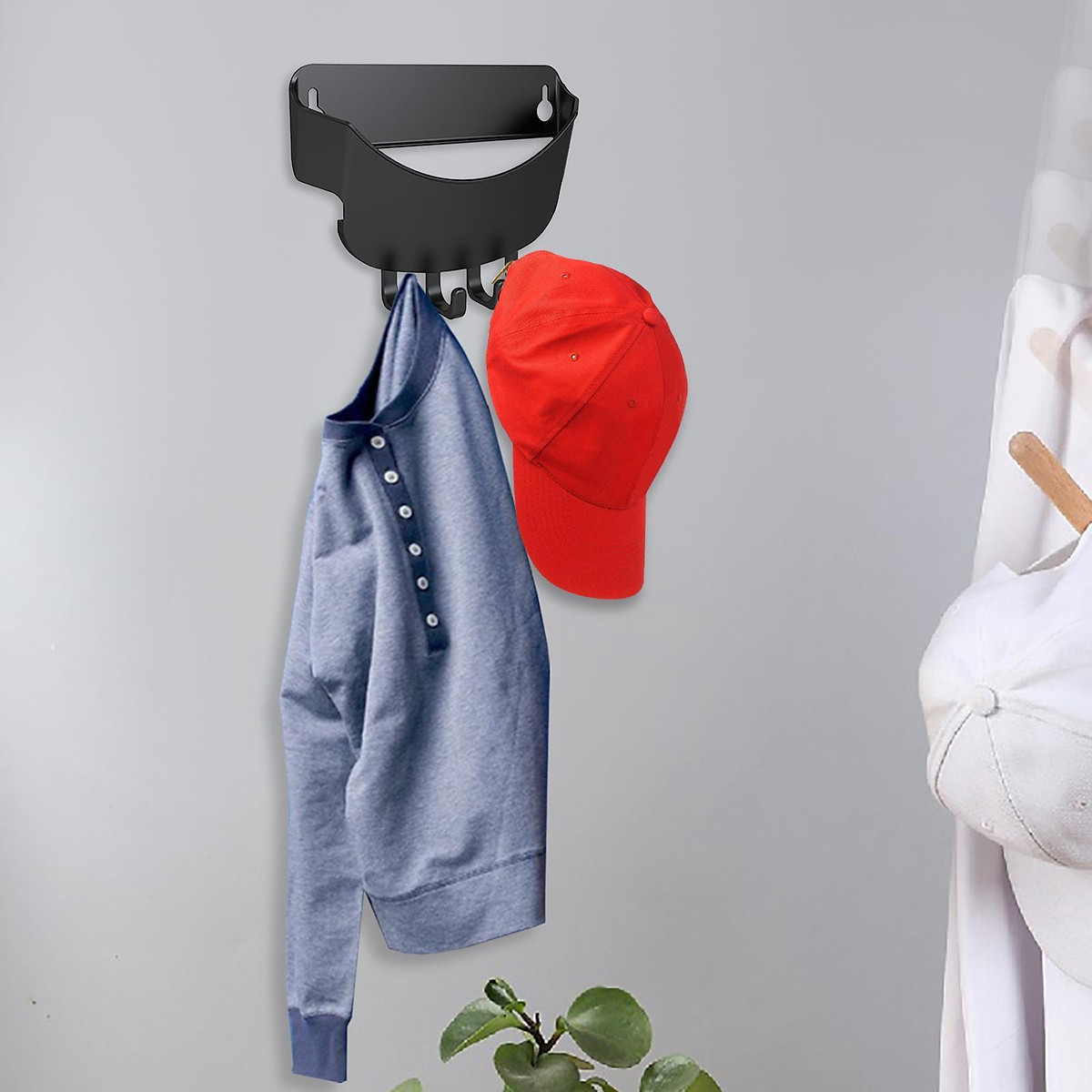 Wall Mount Hat Rack with Hook Modern Hat Storage for Entryroom Bedroom ...