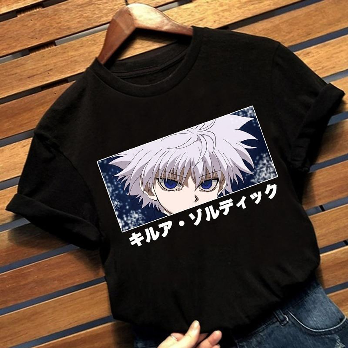 Mua Áo thun Anime Hunter X Hunter Killua Eyes Printed Short Sleeve Mens T-shirt Fashion Casual Creative giá rẻ - Black,M tại Thời trang ADT STORE Mua Áo thun Anime Hunter X Hunter Killua Eyes Printed Short Sleeve Mens T-shirt Fashion Casual Creative giá rẻ - Black,M tại Thời trang ADT STORE