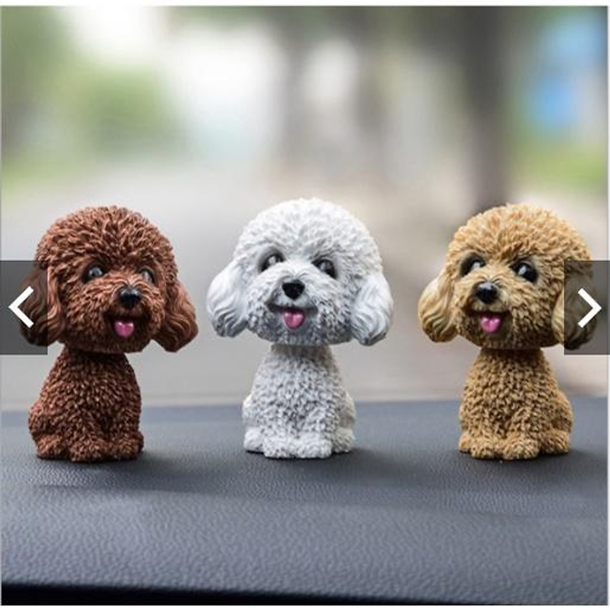 Tượng chó Poodle sang xịn trang trí táp lô xe hơi, bàn làm việc ...