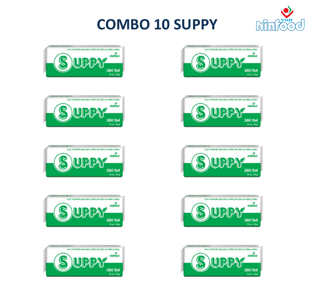 COMBO 10 SUPPY - Bánh cao Năng lượng - Thực phẩm dinh dưỡng Y học - NINFOOD Viện Dinh dưỡng