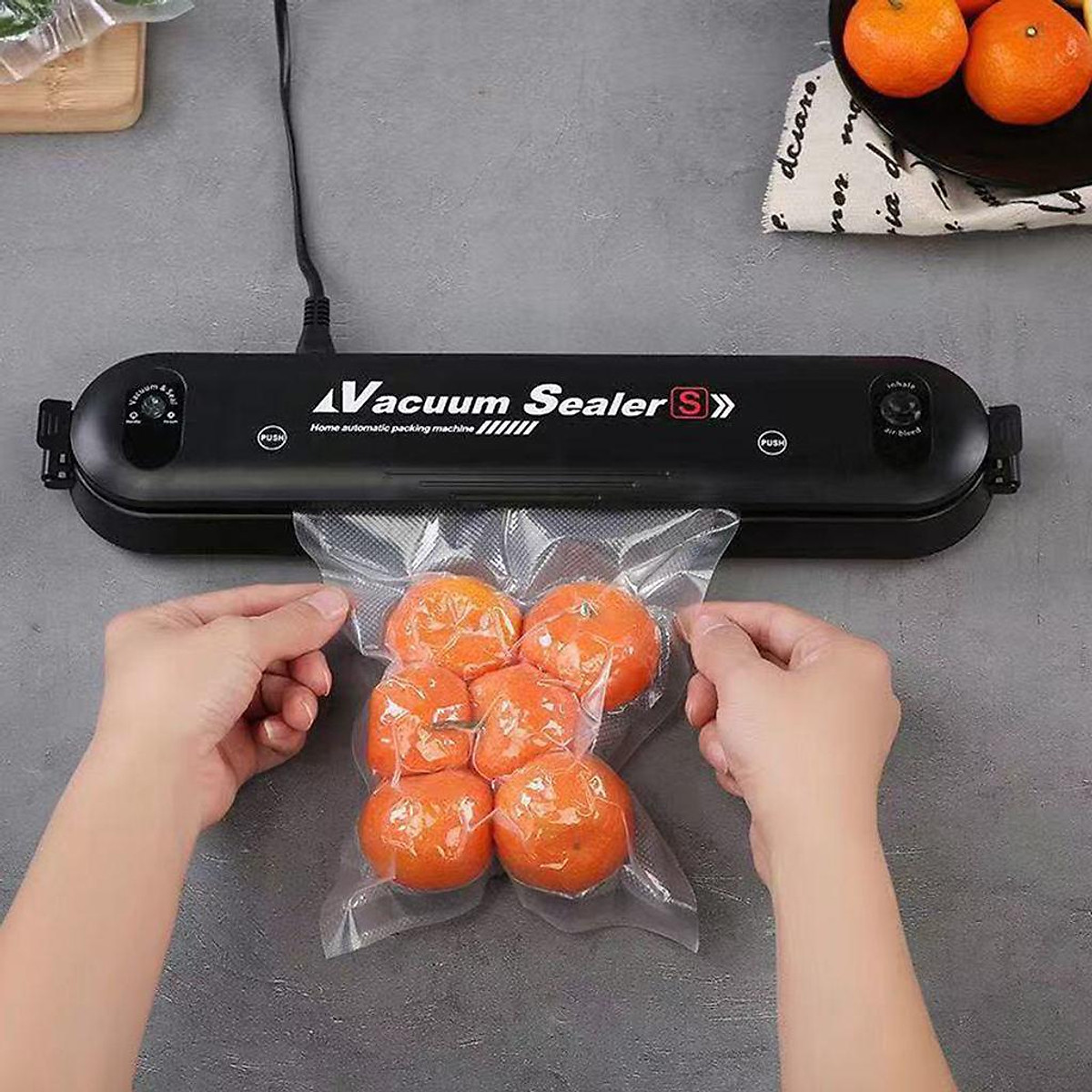 Automatic Vacuum Sealer Machine Air Sealing System for Veggies Wine Dry