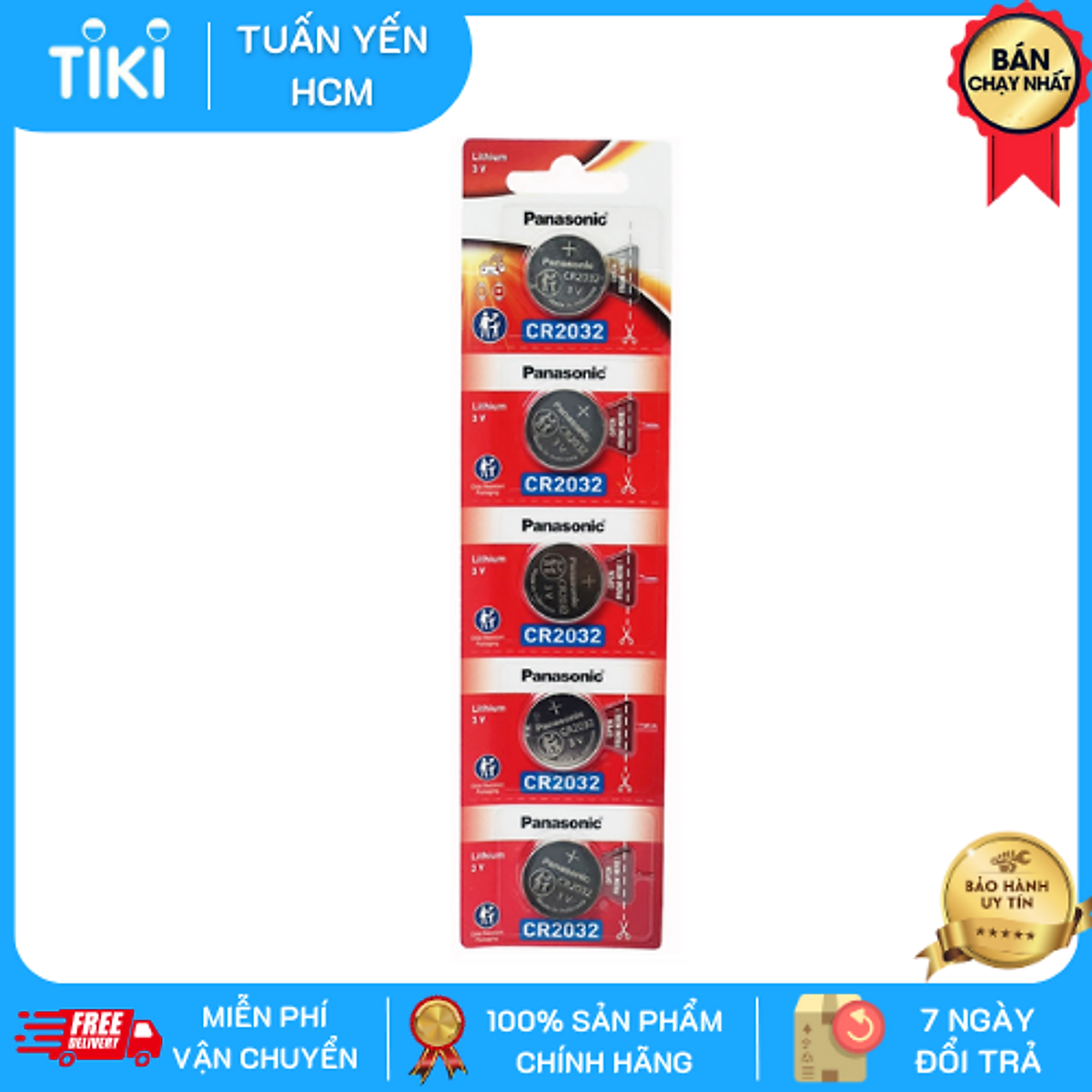 {Panasonic VN nhập khẩu} Pin Cúc Áo Panasonic CR2032 3V Lithium cho smartkey ô tô, xe máy, máy tính cầm tay, cân điện tử...