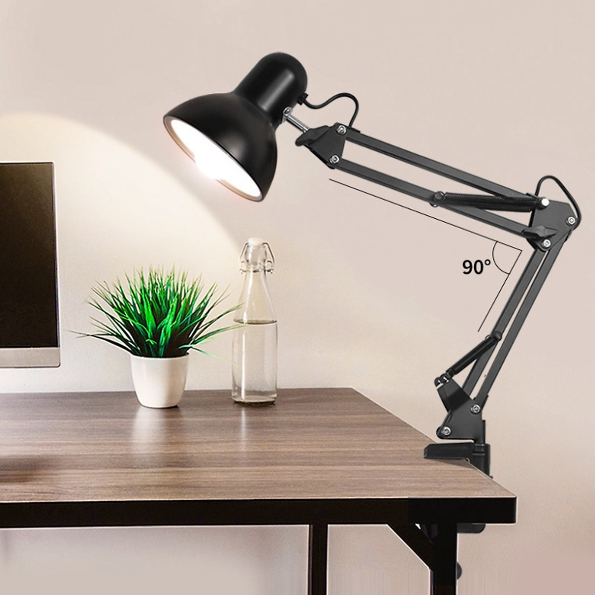 Đèn Để Bàn, Đèn Học Chống Cận Xoay 360 - Kèm Kẹp Bàn chống xê dịch và bóng đèn