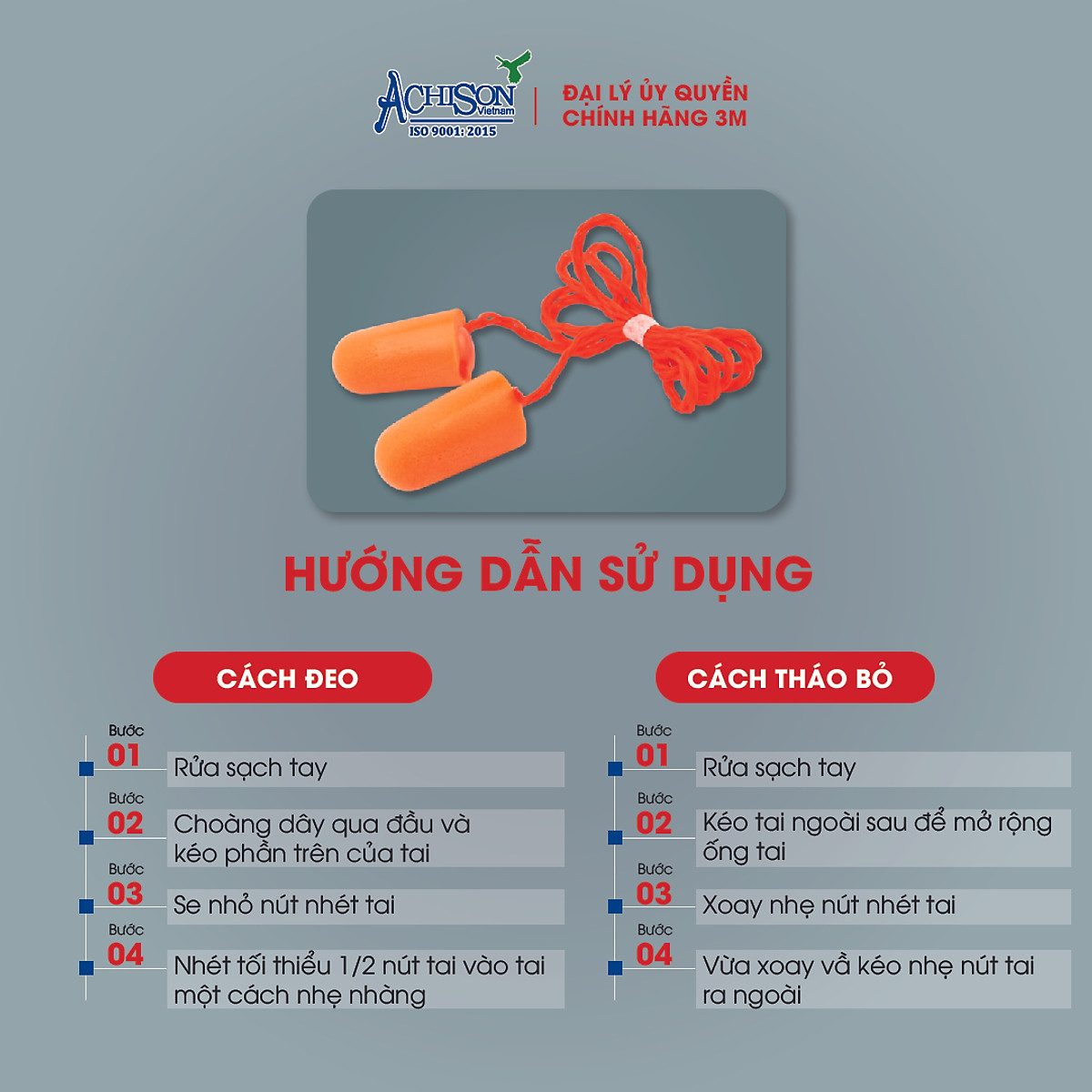Combo 5 Cặp Nút Tai Chống Ồn 3M 1110/1100 - Giảm ồn khi ngủ, làm việc, đi máy bay