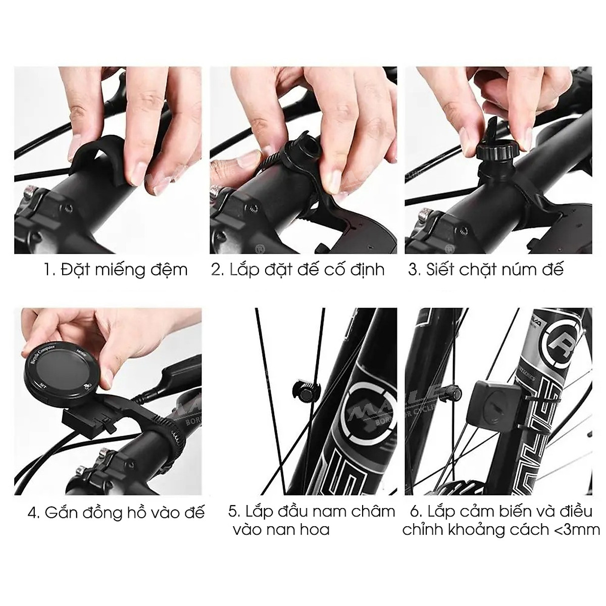 Đồng hồ đo tốc độ xe đạp không dây C168-WL wireless sử dụng pin CR2032 sử dụng 6-8 tháng thay thế dễ dàng - Mai Lee