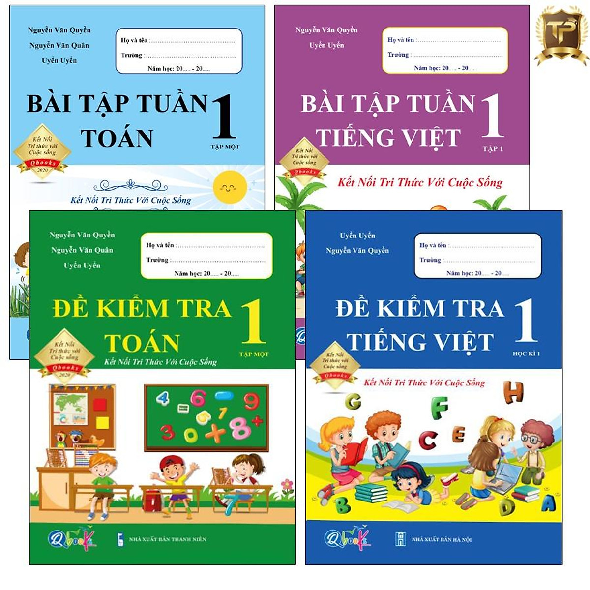 Sách - Combo Bài Tập Tuần và Đề Kiểm Tra 1 - Toán và Tiếng Việt học kì 1 - Kết nối tri thức với cuộc sống (4 cuốn)