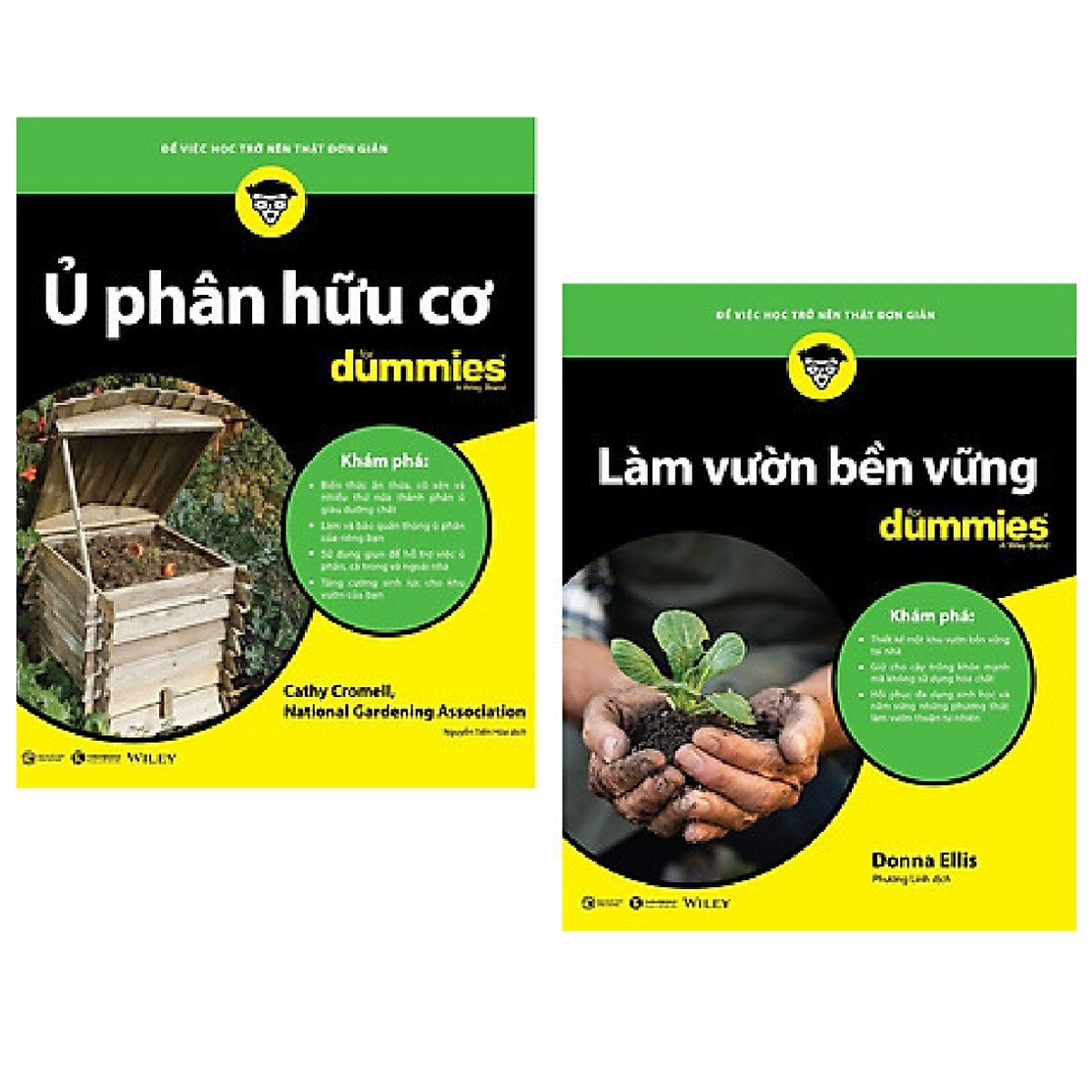 Combo 2 cuốn: Ủ Phân Hữu Cơ (for Dummies) + Làm Vườn Bền Vững (For Dummies)