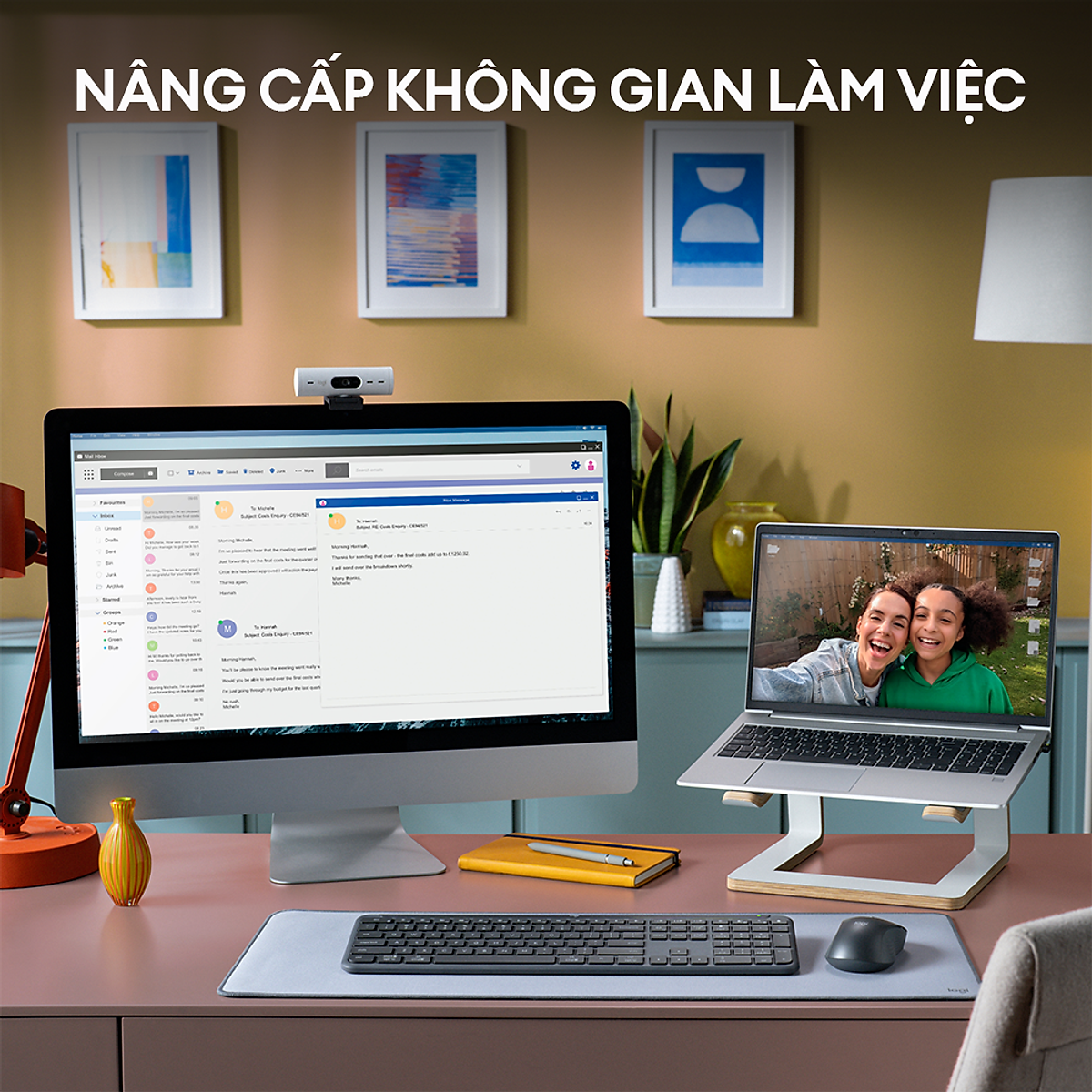Bàn phím không dây mỏng Logitech Signature K950 - Hàng Chính Hãng
