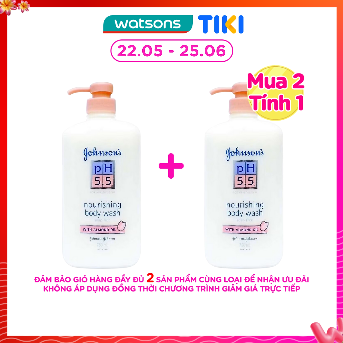 Sữa Tắm Johnson's PH 5.5 Hạnh Nhân 750ml