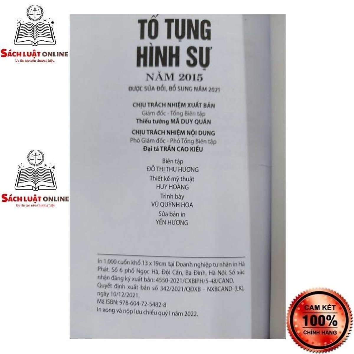 Sách - Bộ luật Tố tụng hình sự năm 2015 được sửa đổi, bổ sung năm 2021 (NXB Công an nhân dân)