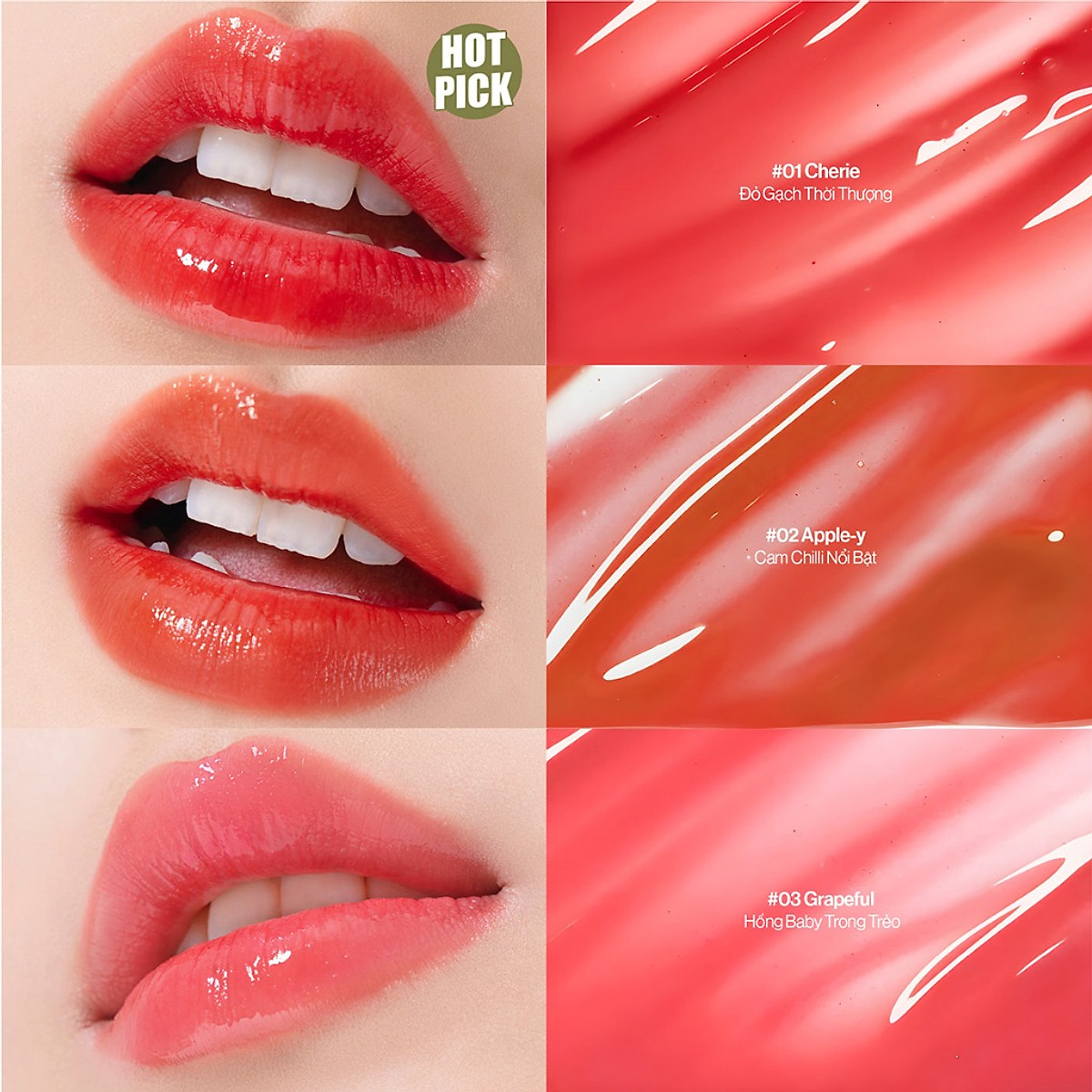 Son dưỡng môi thuần chay có màu GLAMRR Q V​E​G​A​N S​U​P​E​R L​I​P B​A​L​M 4.5g by Gilaa