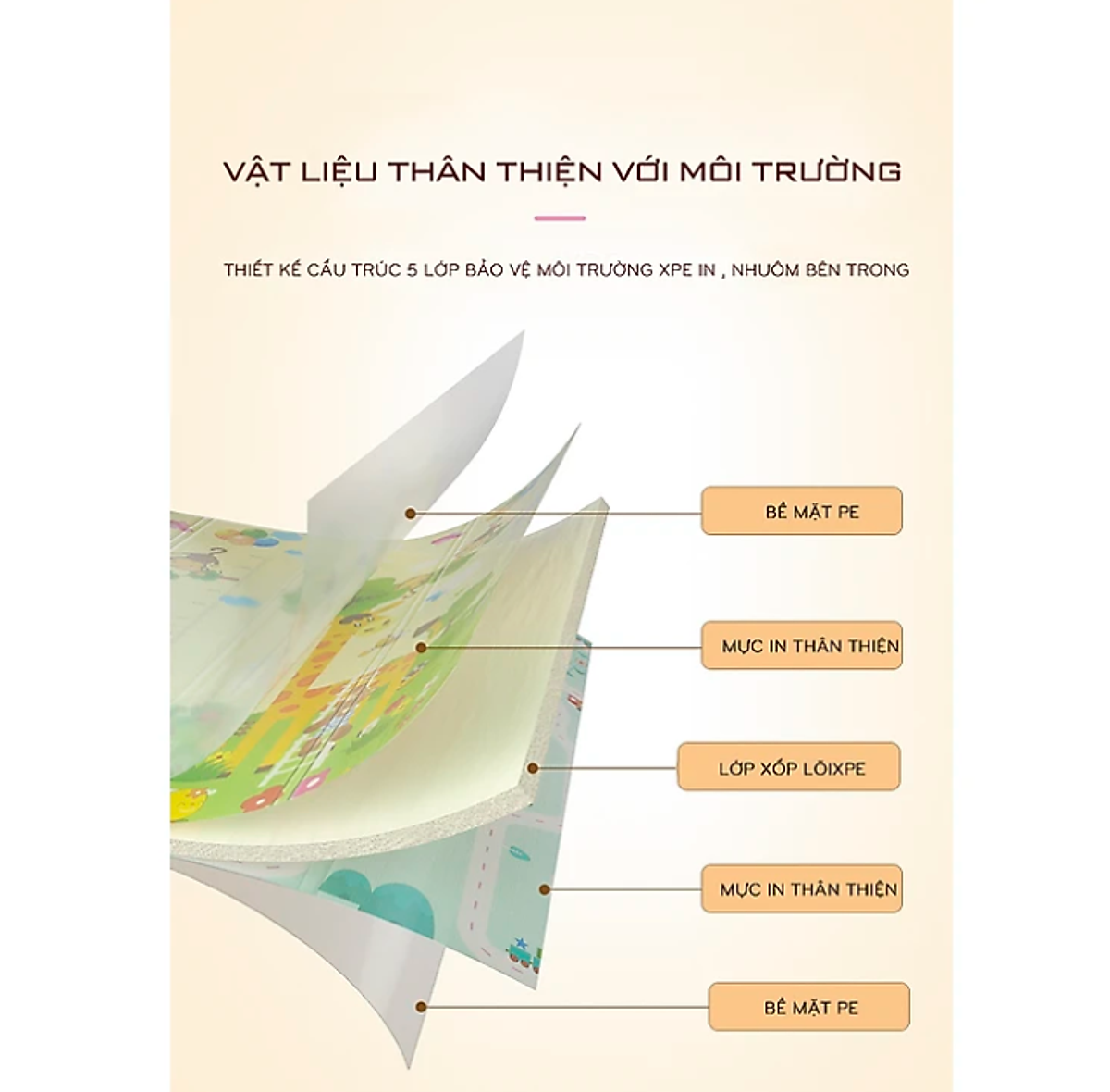 Thảm xốp gấp gọn KG42 2 mặt cho bé họa tiết hình thú dễ thương giao ngẫu nhiên kích thước 180x200x1cm- Hàng chính hãng