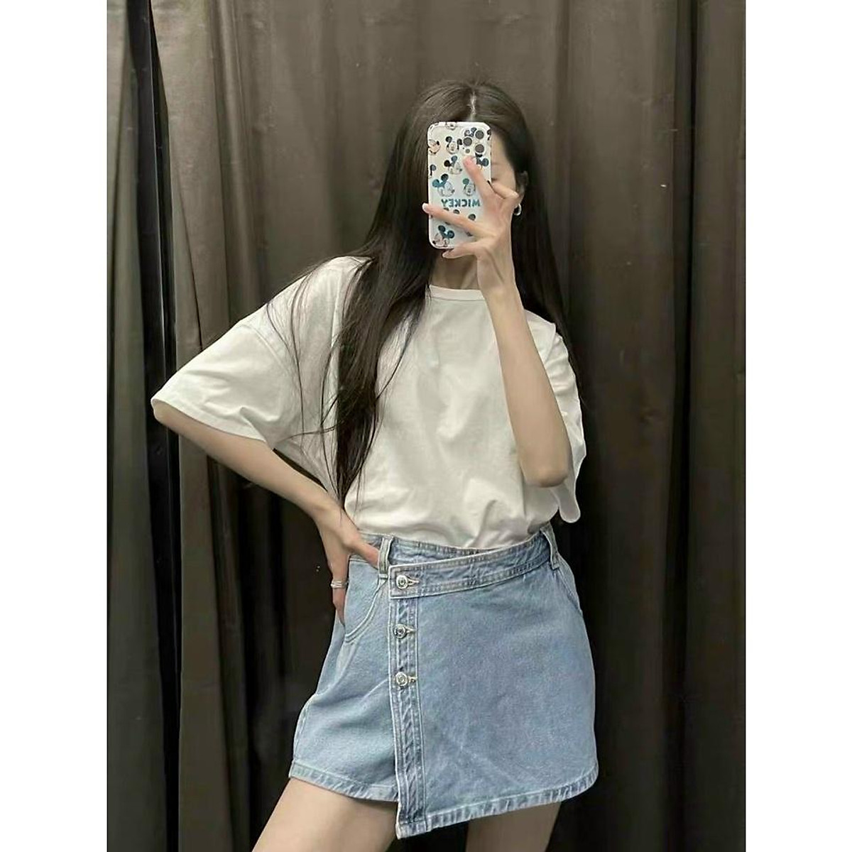 Quần giả váy có túi lưng thun