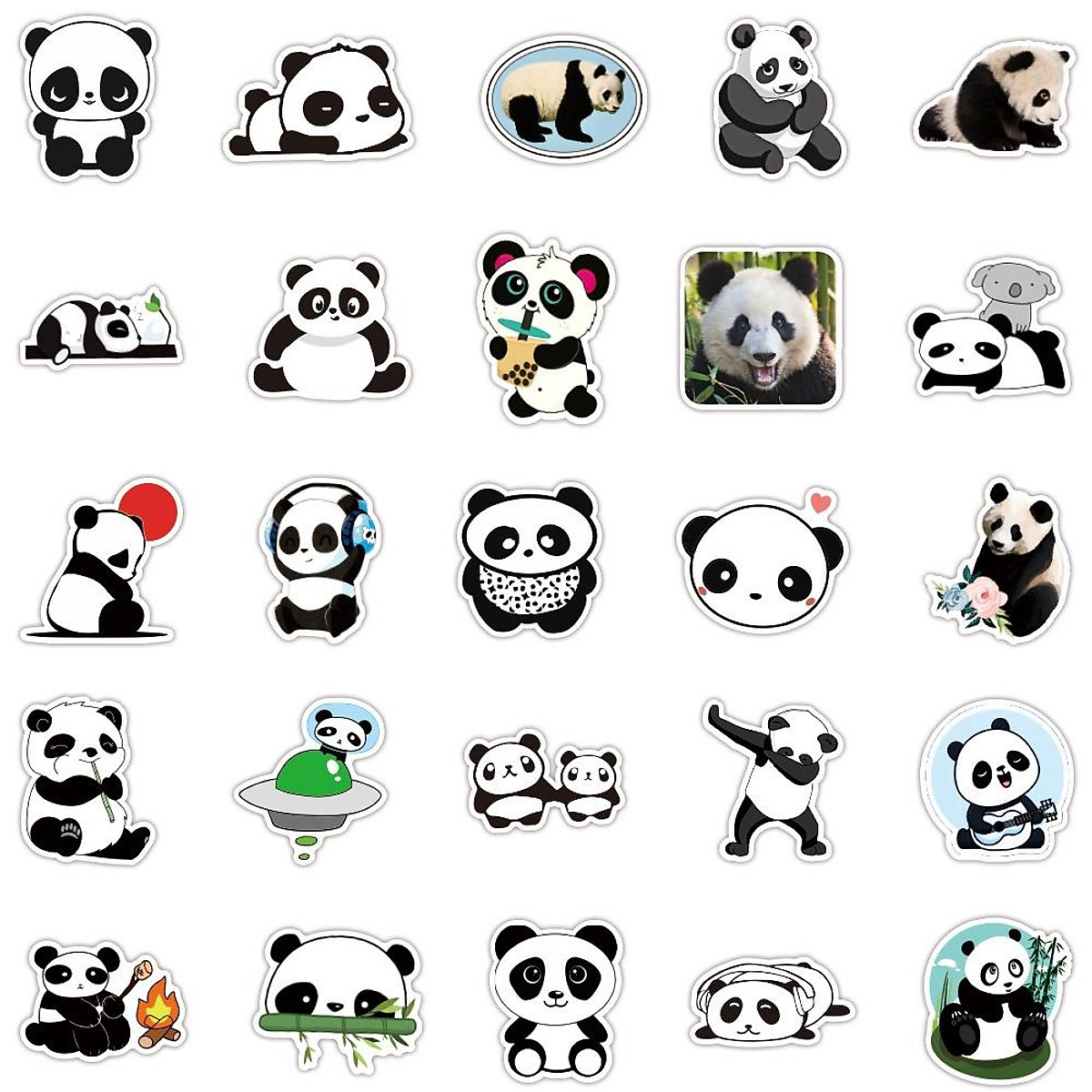 Mua Cute Panda Stickers Set 100pcs Waterproof Decals Vinyl for ...