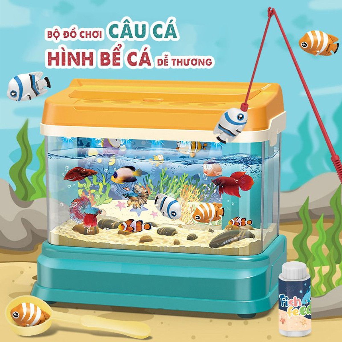 Mua Bể Cá Cảnh Mini Để Bàn Trang Trí Nhà Đồ Chơi Cho Bé Câu Cá Có Âm Nhạc  Và Đèn Sáng, Hồ Cá Mini Quà Tặng Sinh Nhật Cho Bé Tại