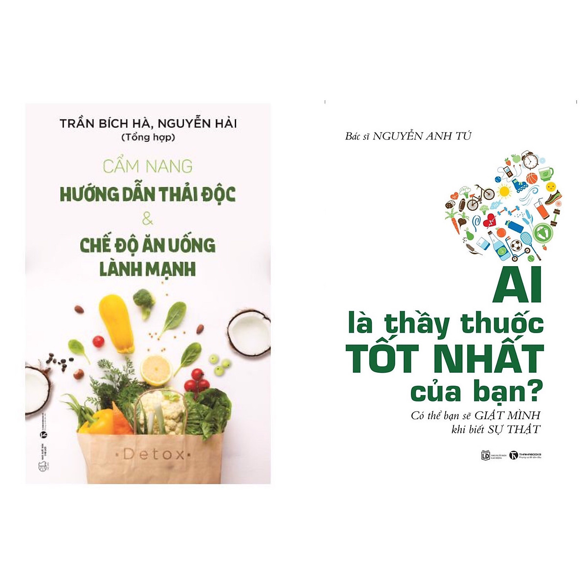 Combo 2 cuốn : Chế Độ Ăn Giảm Cân Và Kiểm Soát Tiểu Đường + Cẩm Nang Hướng Dẫn Thải Độc Và Chế Độ Ăn Uống Lành Mạnh