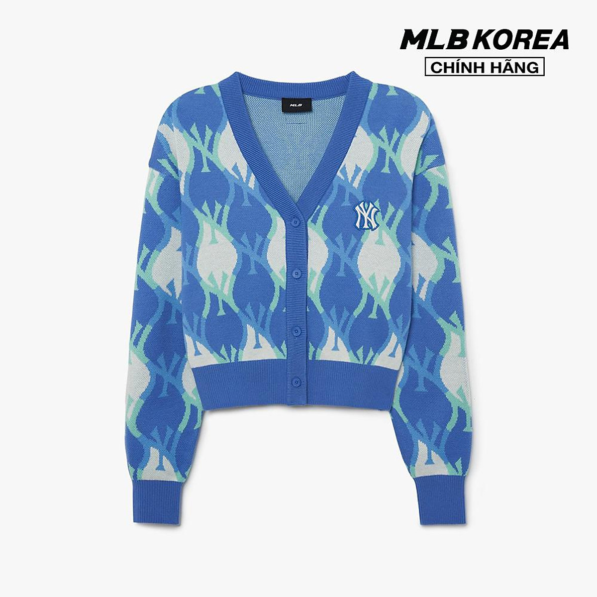 MLB  Sweaters  Mlb Korea Black Ny Monogram Knit Cardigan Size L  Poshmark