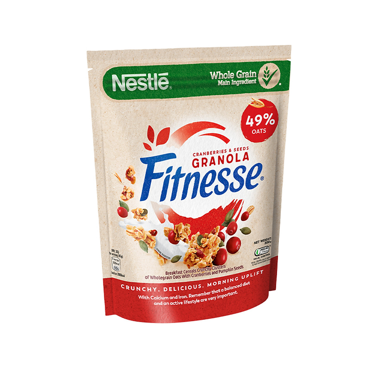Combo 2 Bịch Ngũ cốc ăn sáng Fitnesse Granola Nam Việt Quất & Hạt Bí Ngô (gói 300g)