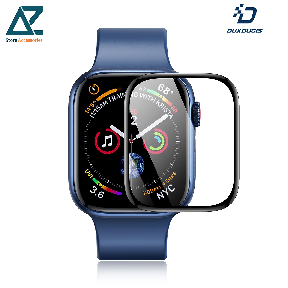 Bộ 2 Miếng Dàn Màn Hình PMMA Dành Cho Apple Watch 10/ 9 / 8 / 7 / 6 / 5 / 4 / SE / SE 2, Dux Ducis, chống vân tay_ Hàng chính hãng