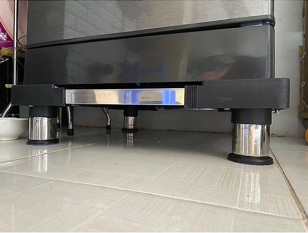 Kệ chân đế máy giặt tủ lạnh inox cao cấp 45-61cm