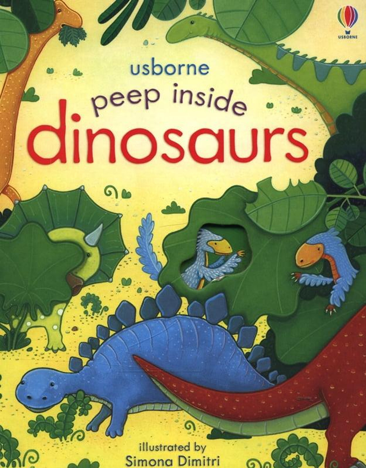 Sách tương tác tiếng Anh - Usborne Peep inside Dinosaurs