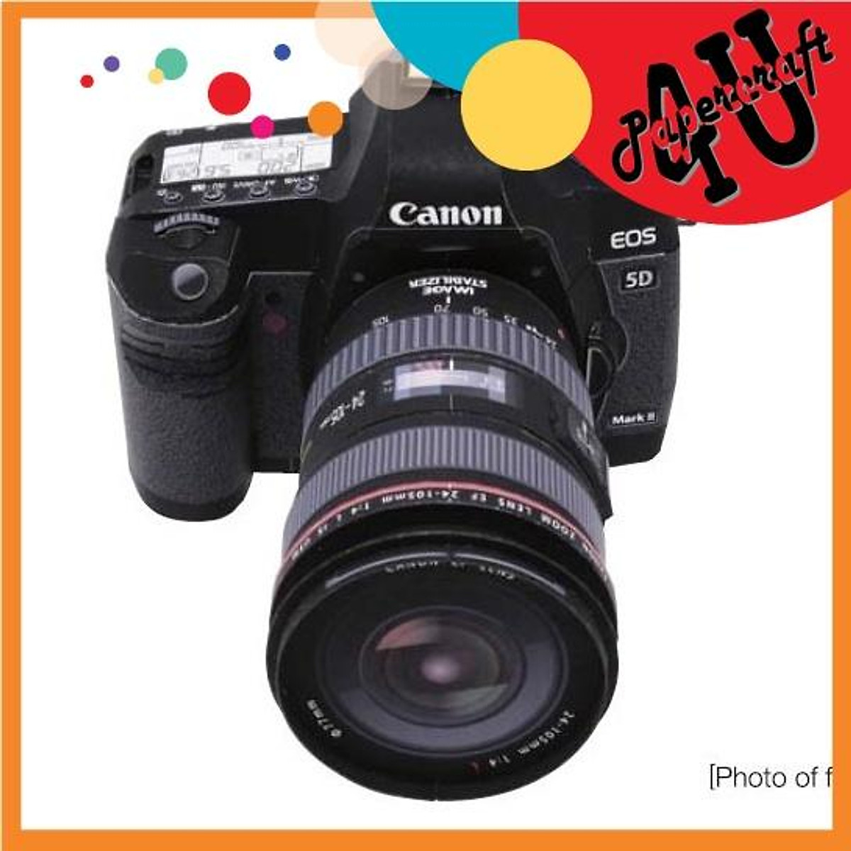 Mô hình máy ảnh Canon EOS 350D  Len Kit 1855mm  Mô hình giấy