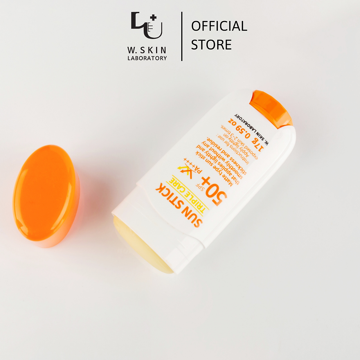 Sáp chống nắng W.Skin Laboratory TRIPLE CARE SUN STICK SPF50+ PA++++ (17g) size bỏ túi, không để lại vết trắng, không cay mắt {Có tem phụ nhập khẩu chính ngạch}