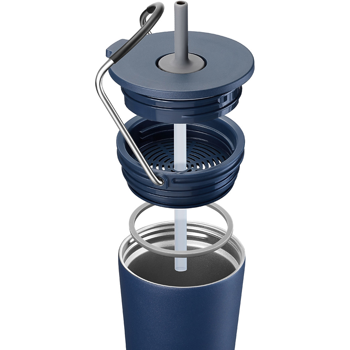 Bình giữ nhiệt có ống hút Lock&Lock Bucket Tumbler with Straw LHC4268 540ml