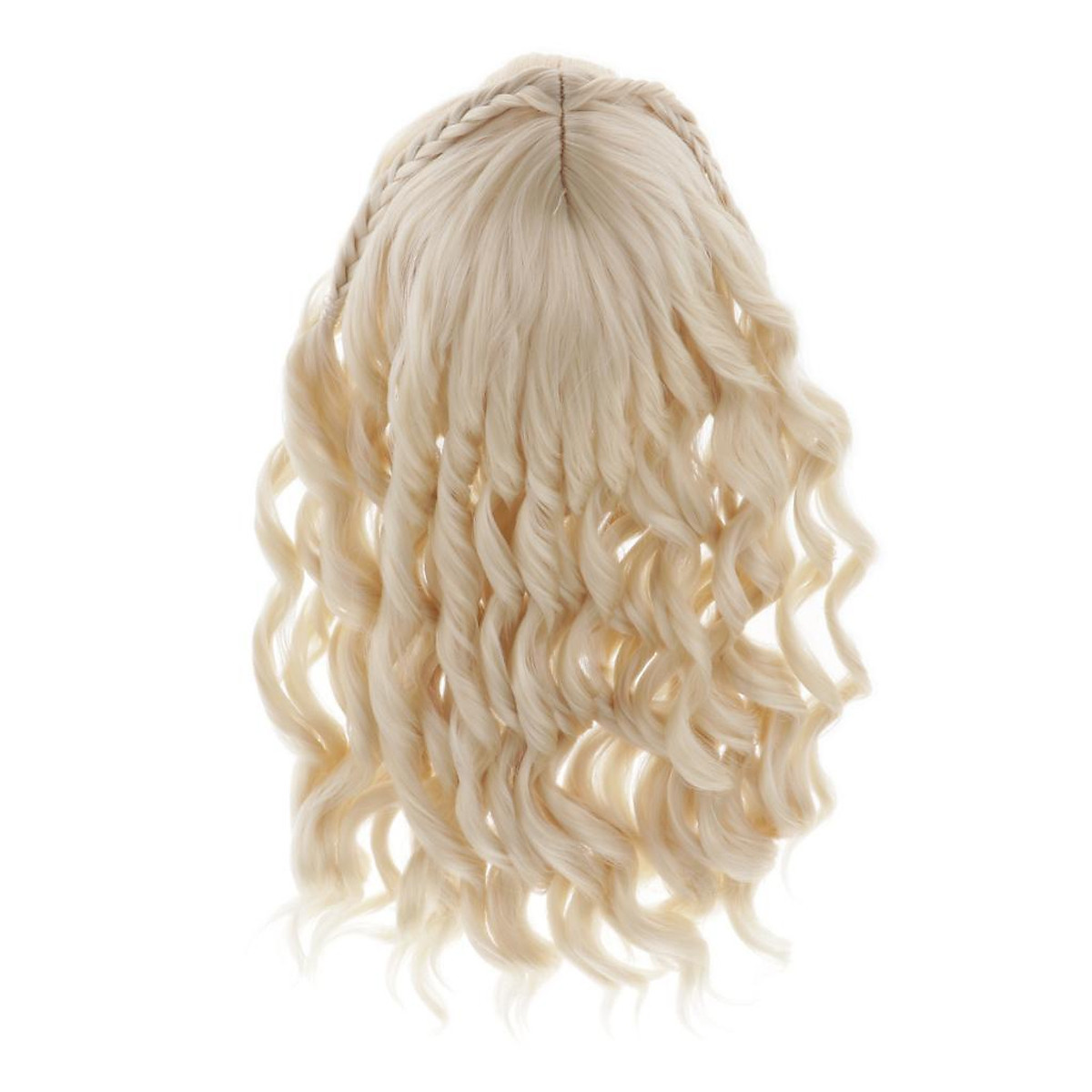 1/3 BJD Doll Wig Anime Girl Cosplay, Elegant Blonde Curly Hair 24-26cm for  Night