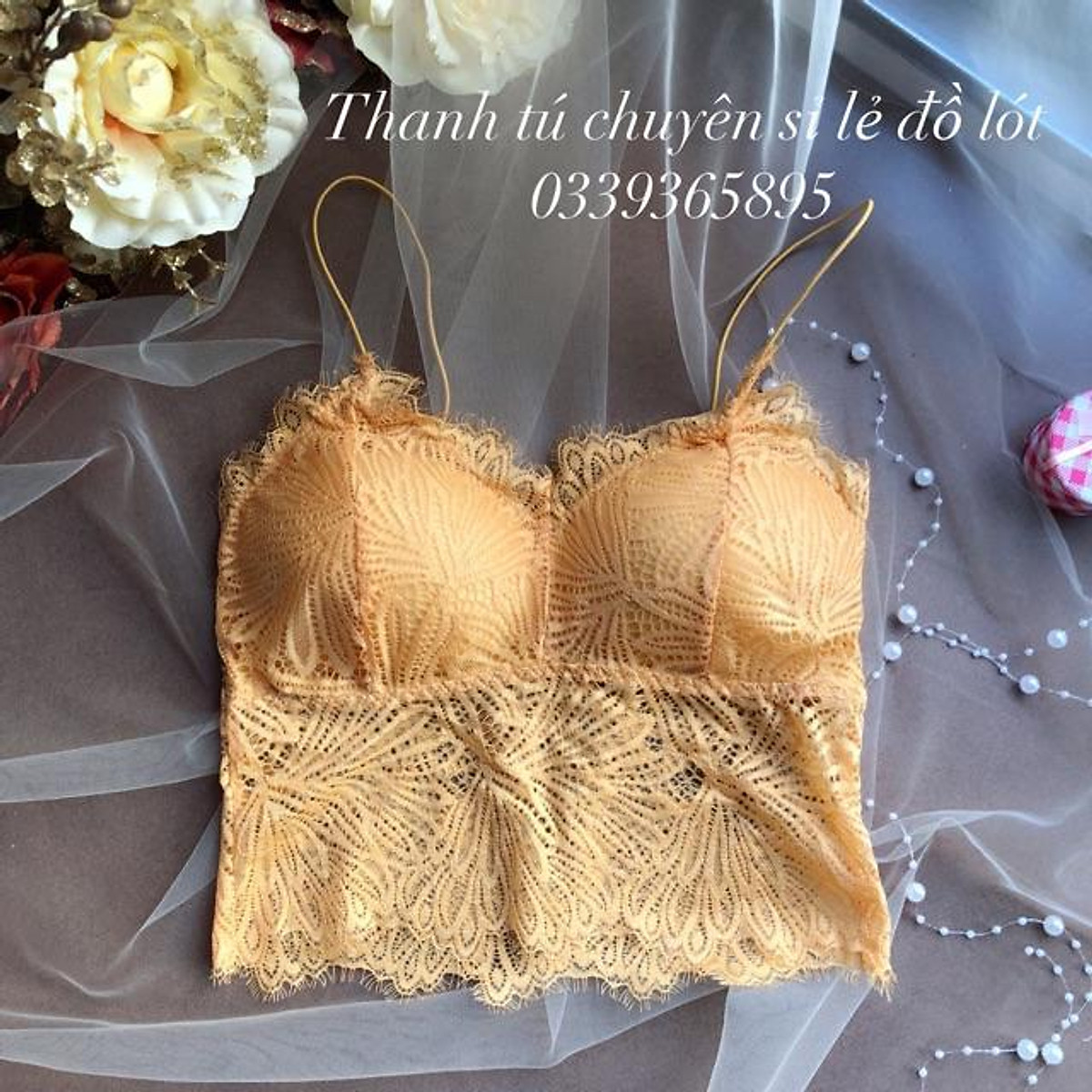 Mua Áo bra ren 2 dây CharmAiry áo ngực nữ cao cấp dáng lửng hoa lá kèm đệm ngực - Vàng,Free size 40-55kg tại AZ HOME Mua Áo Bra Ren 2 Dây Charmairy Áo Ngực Nữ Cao Cấp Dáng Lửng Hoa Lá Kèm Đệm Ngực - Vàng,Free Size 40-55Kg Tại Az Home