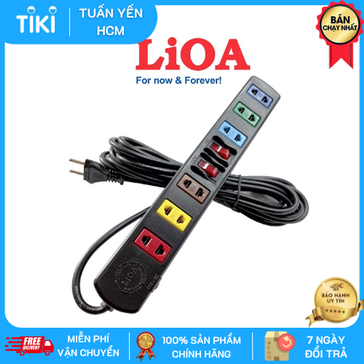 Ổ Cắm Kéo Dài 6S LIOA 6S3 (Dây 3m)