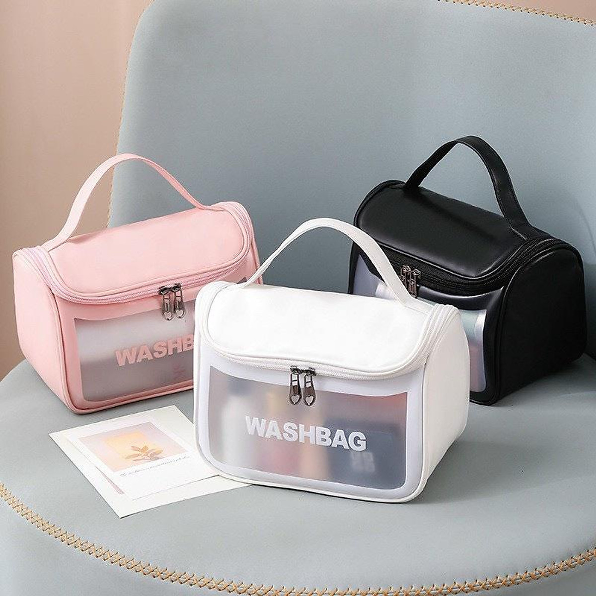 Mua Túi đựng mỹ phẩm chống nước Cosmetic Bag mẫu mới 2022 - Ngẫu nhiên tại  Hitech07