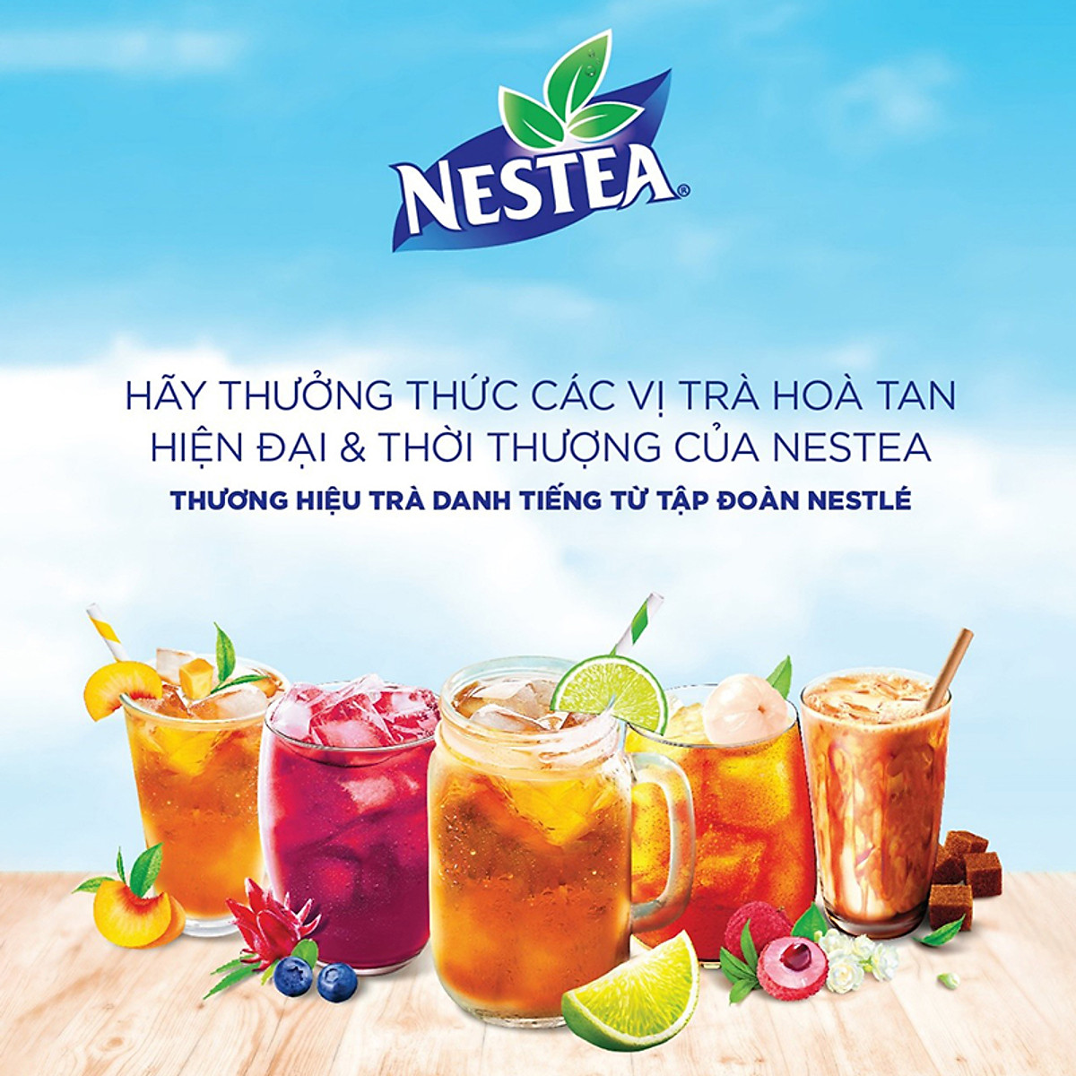 Combo 2 Hộp Thực phẩm bổ sung trà vị chanh NESTEA hộp 15 gói x 13 g ( bao bì tặng thêm 5 gói)