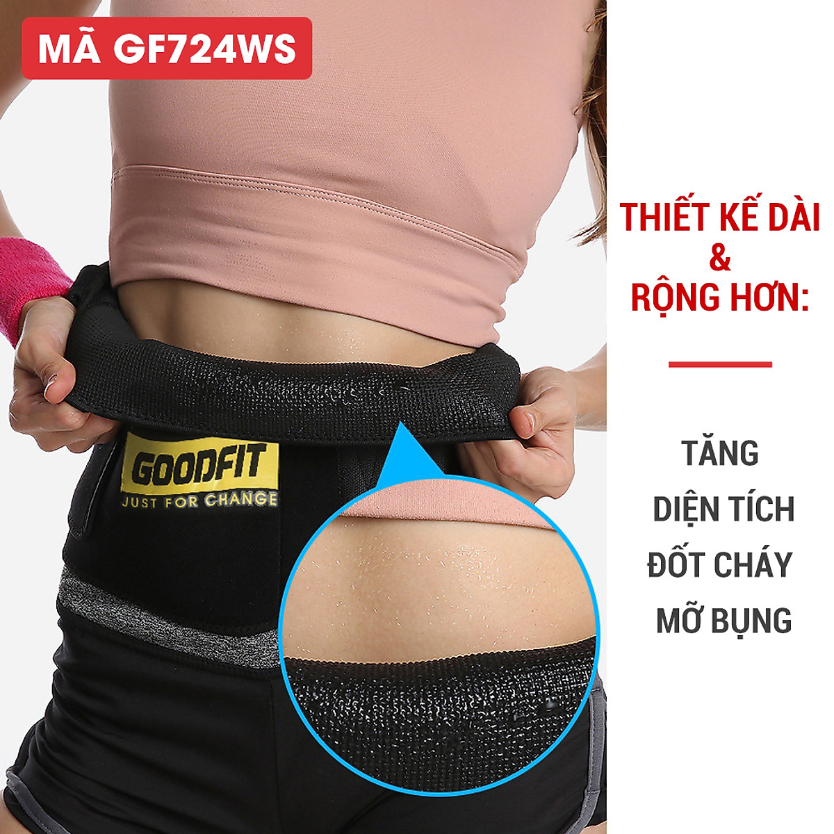 Đai lưng tập gym, bảo vệ cố định cột sống goodfit hỗ trợ tập luyện