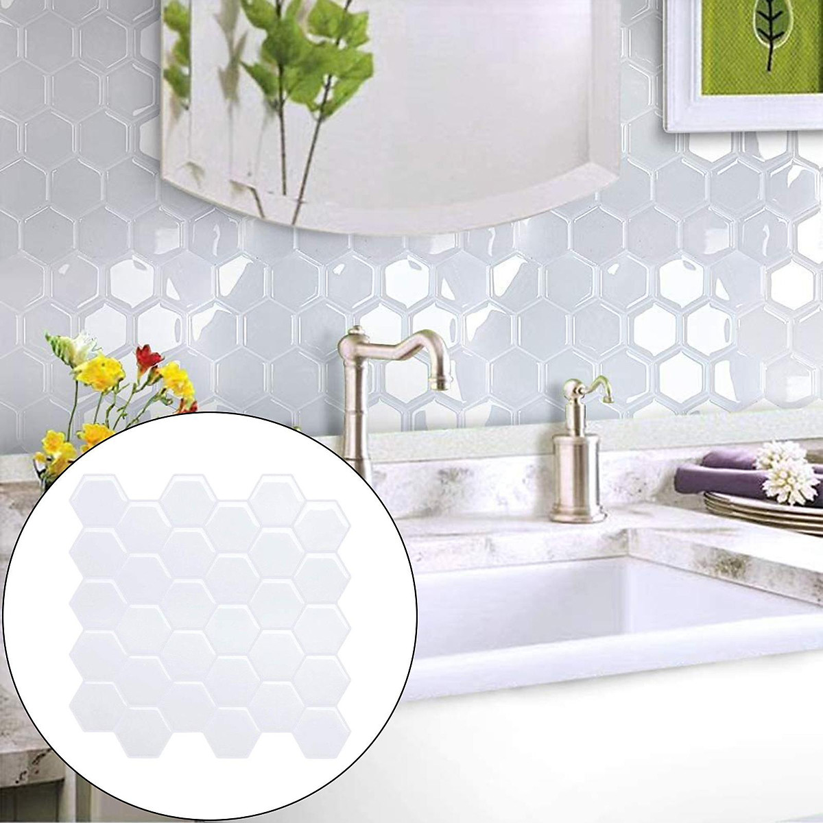 3D Self-Adhesive Tile Peel Stick Backsplash Wall Decor For Home - Trang Trí  Nhà Cửa