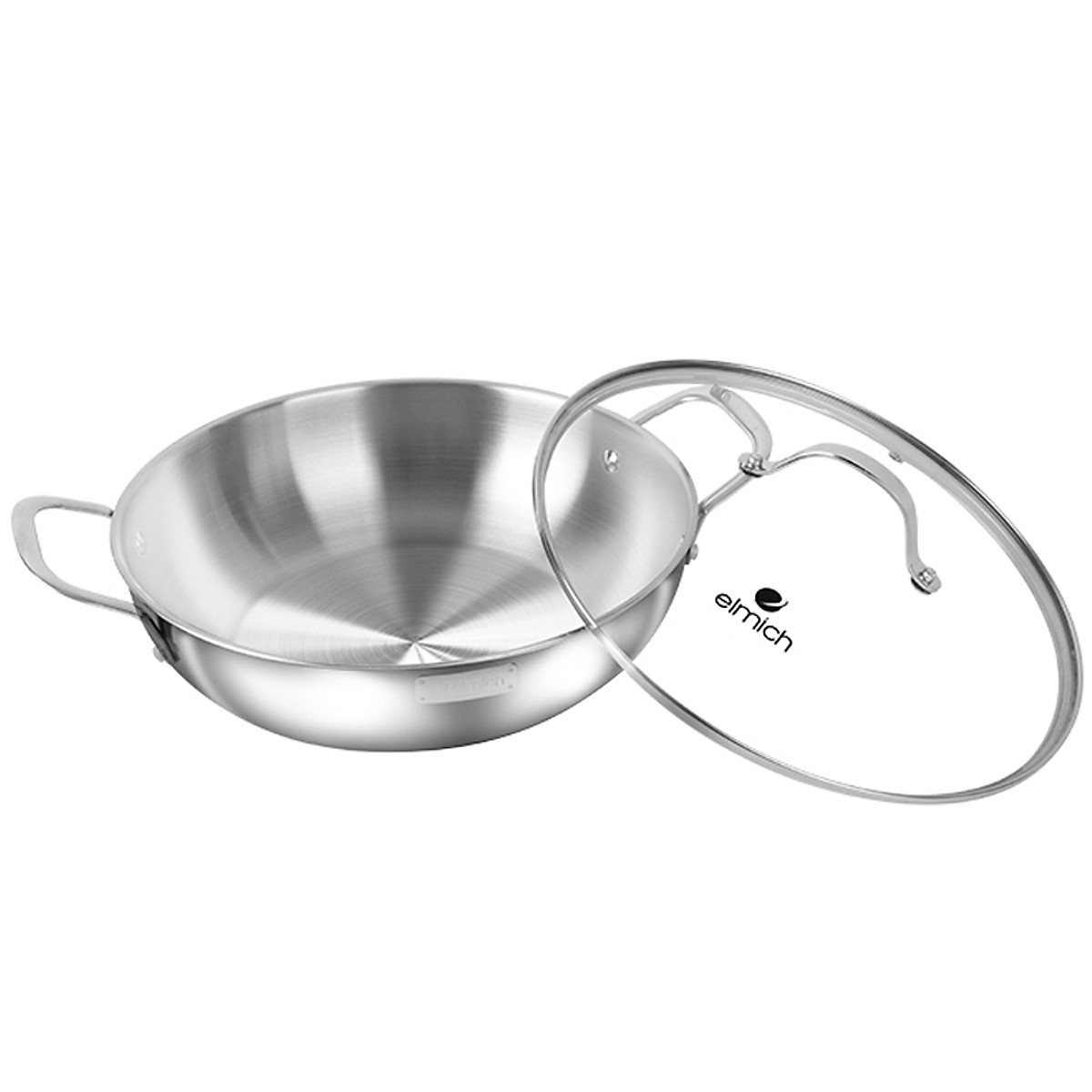 Chảo xào inox cao cấp 3 lớp đáy liền Elmich Trimax EL-379
