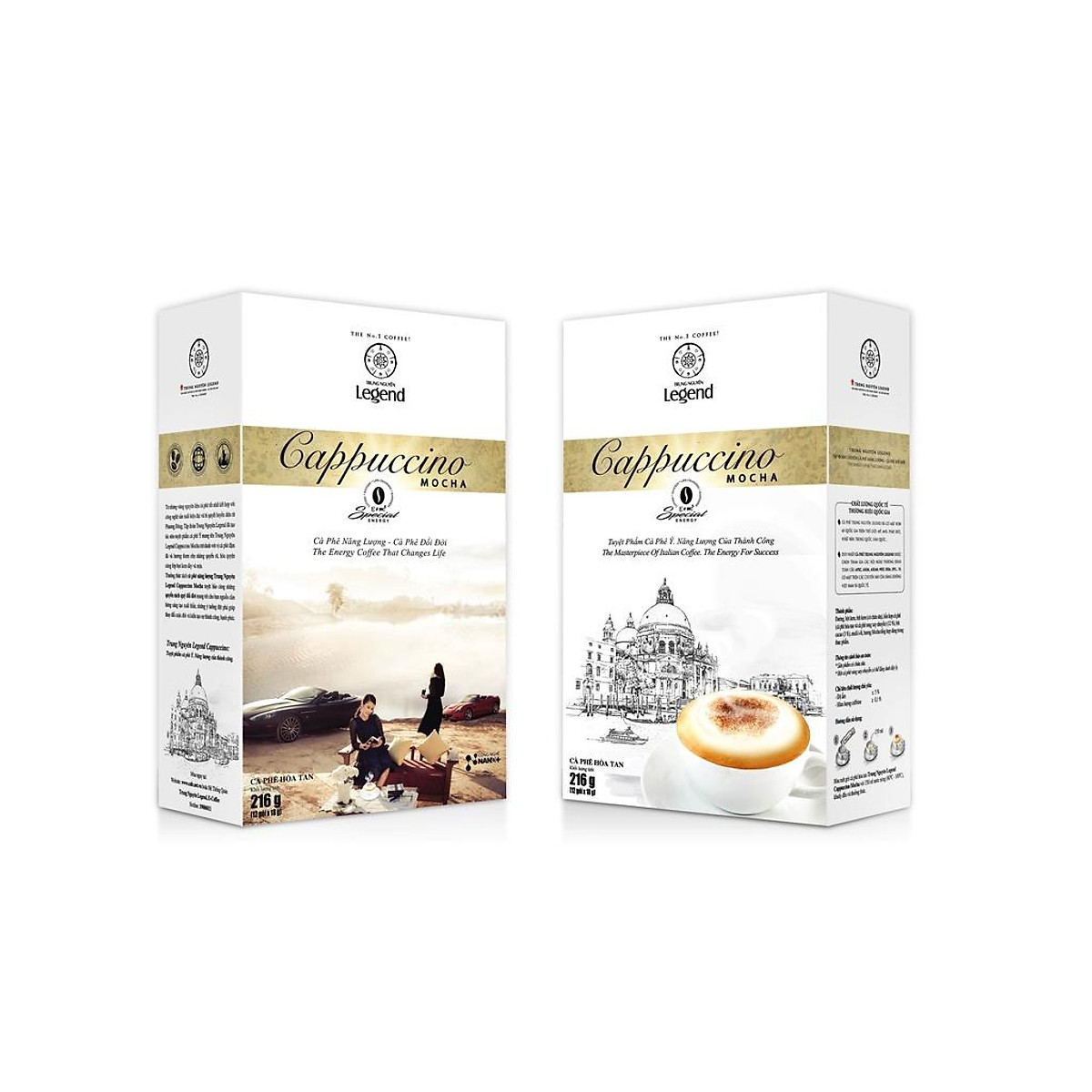 Cà phê Cappuccino Mocha Trung Nguyên Legend - Hòa tan - Hộp 12 gói