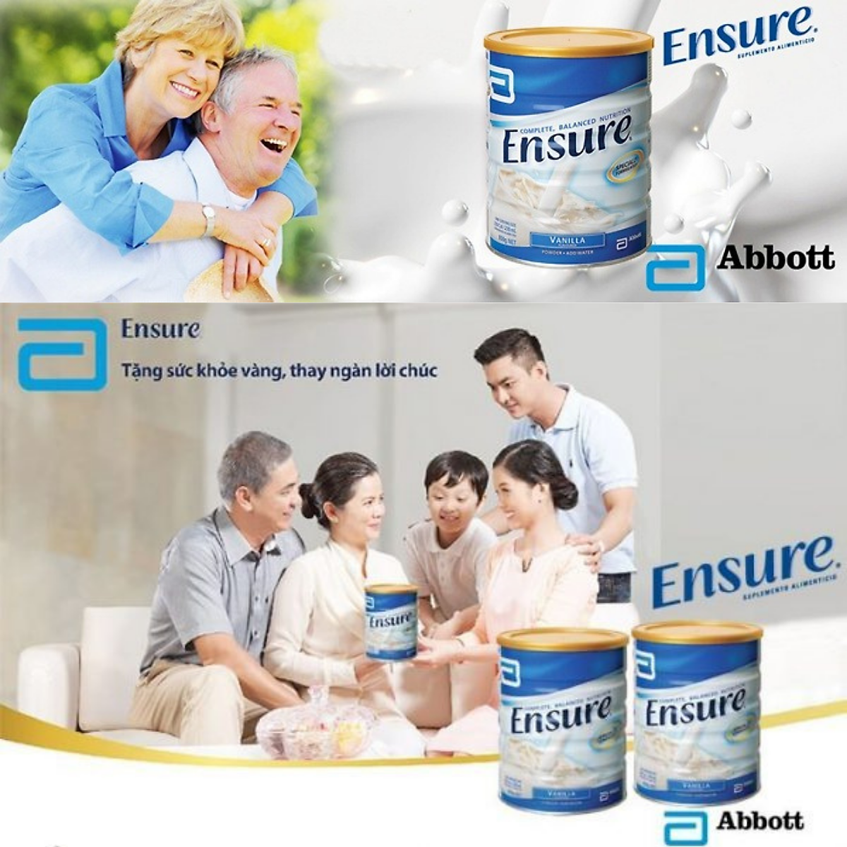 Sữa bột Ensure Vanila 850g, Nội Địa Úc Bổ Sung Dinh Dưỡng Cho Người Lớn Tuổi,, Mới Ốm Dạy, Có Thể Thay Thế Một Bữa Ăn, Tăng Cường Sức Đề Kháng và Hệ Miễn Dịch, Chắc Xương