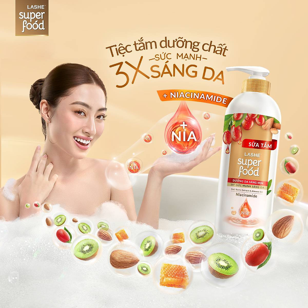 SỮA TẮM LASHE SUPERFOOD 610G