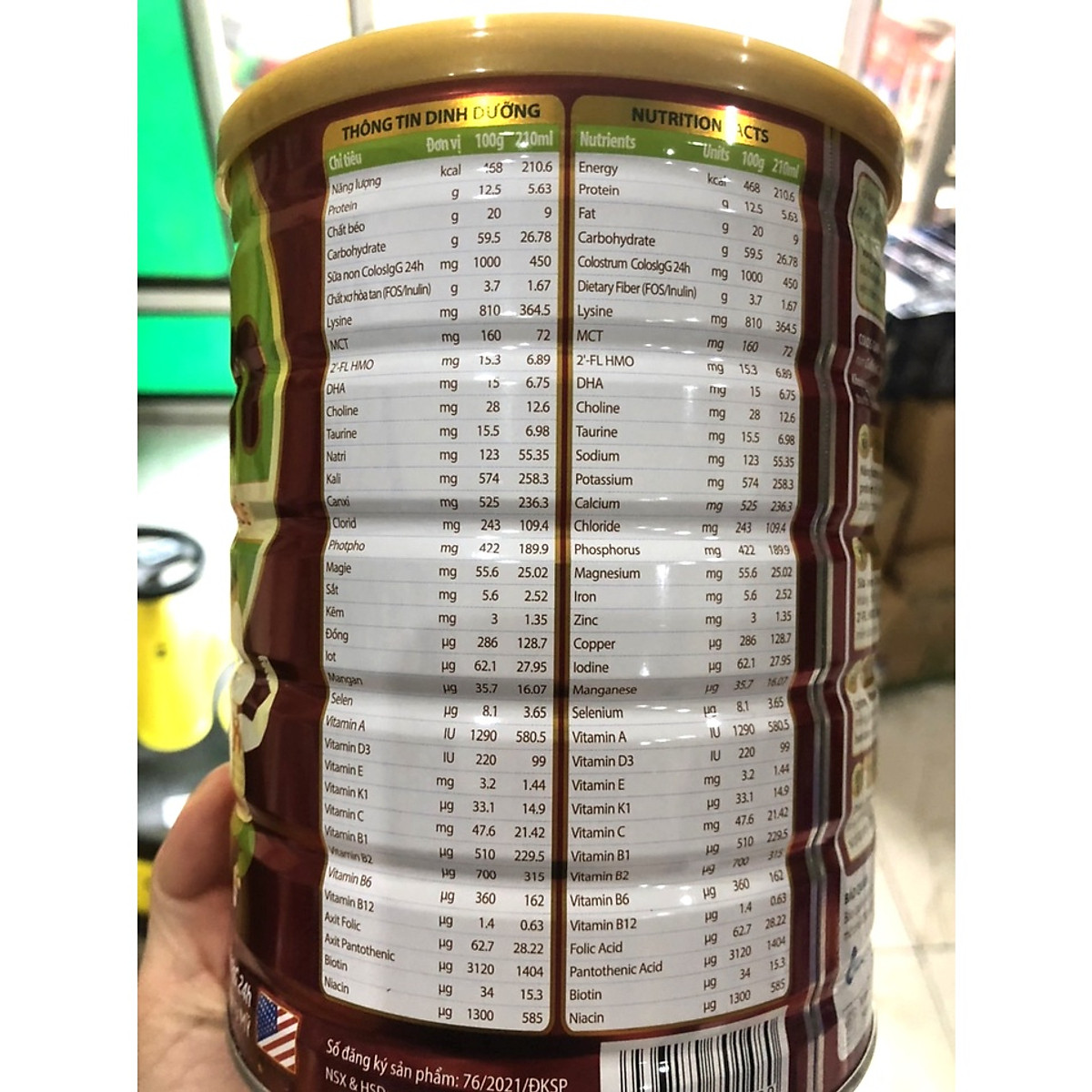 Sữa Colos Gain 0+ 800g - Tăng cân nhanh, Miễn dịch khoẻ