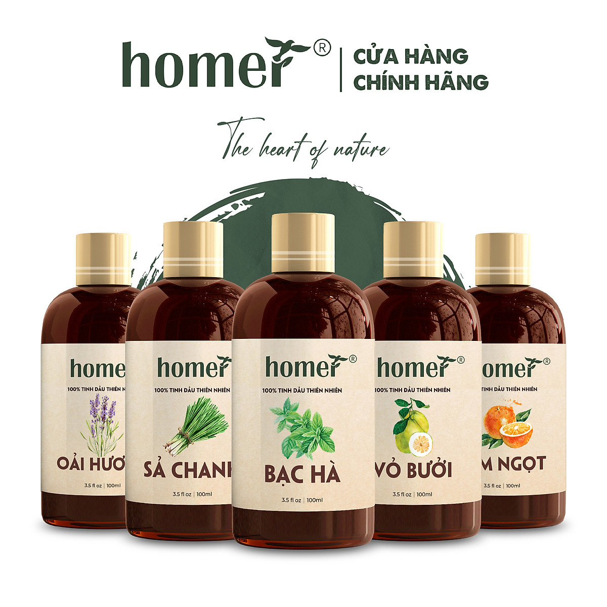 Tinh Dầu Thơm Phòng Đuổi Muỗi 100ML HOMER Sả Chanh/ Quế/ Oải hương/ Bưởi/ Cam/ Hoa Lài/ Quýt/ Tràm Huế/ Hoa Hồng/ Lavender/ Ngọc Lan Tây/ Tràm Trà/ Sả Java/ Trà Xanh/ Cà Phê/ Chanh