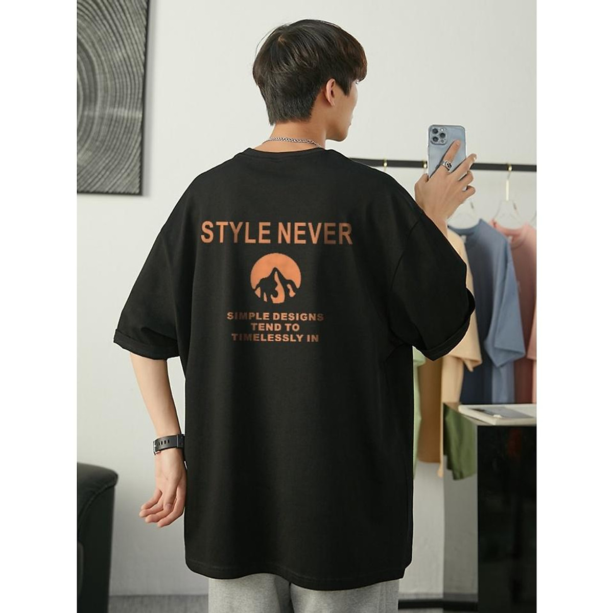Mua Áo Thun Unisex Áo Thun Nam Form Rộng Tay Lỡ , Áo Thun Nam Cổ Tròn Tay  Ngắn Áo Thun Unisex Style Never | Tiki