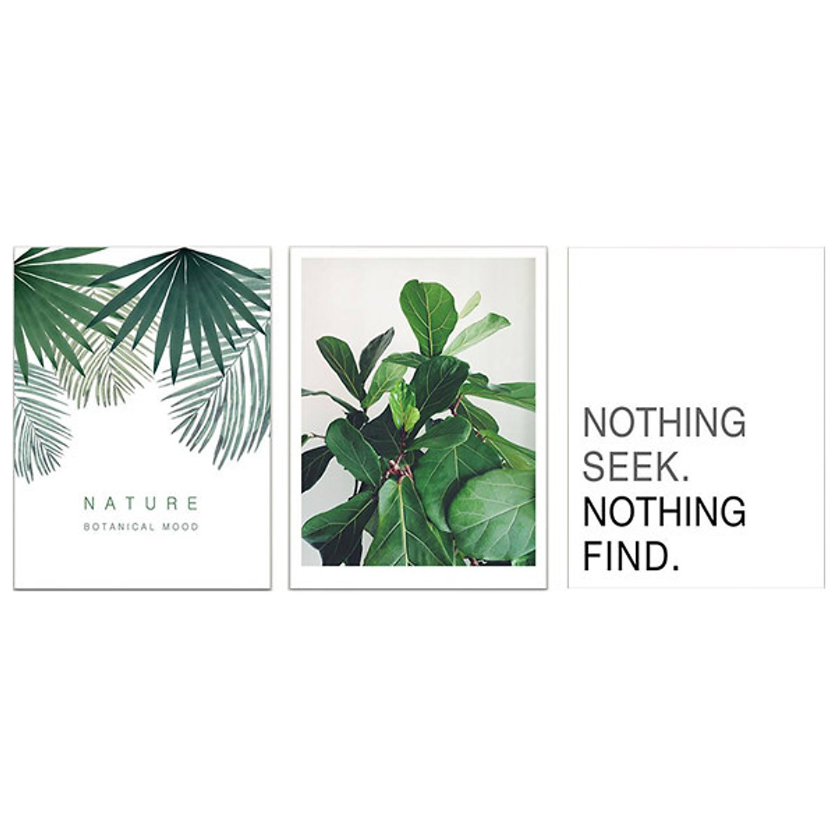Bộ 3 Tranh Canvas Nothing Seek Nothing Find Hd365 45 X 60 Cm Tiki