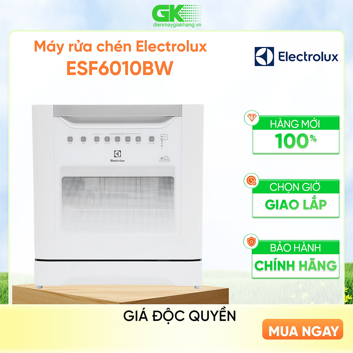 Máy rửa chén Electrolux ESF6010BW 1480W(HÀNG CHÍNH HÃNG)