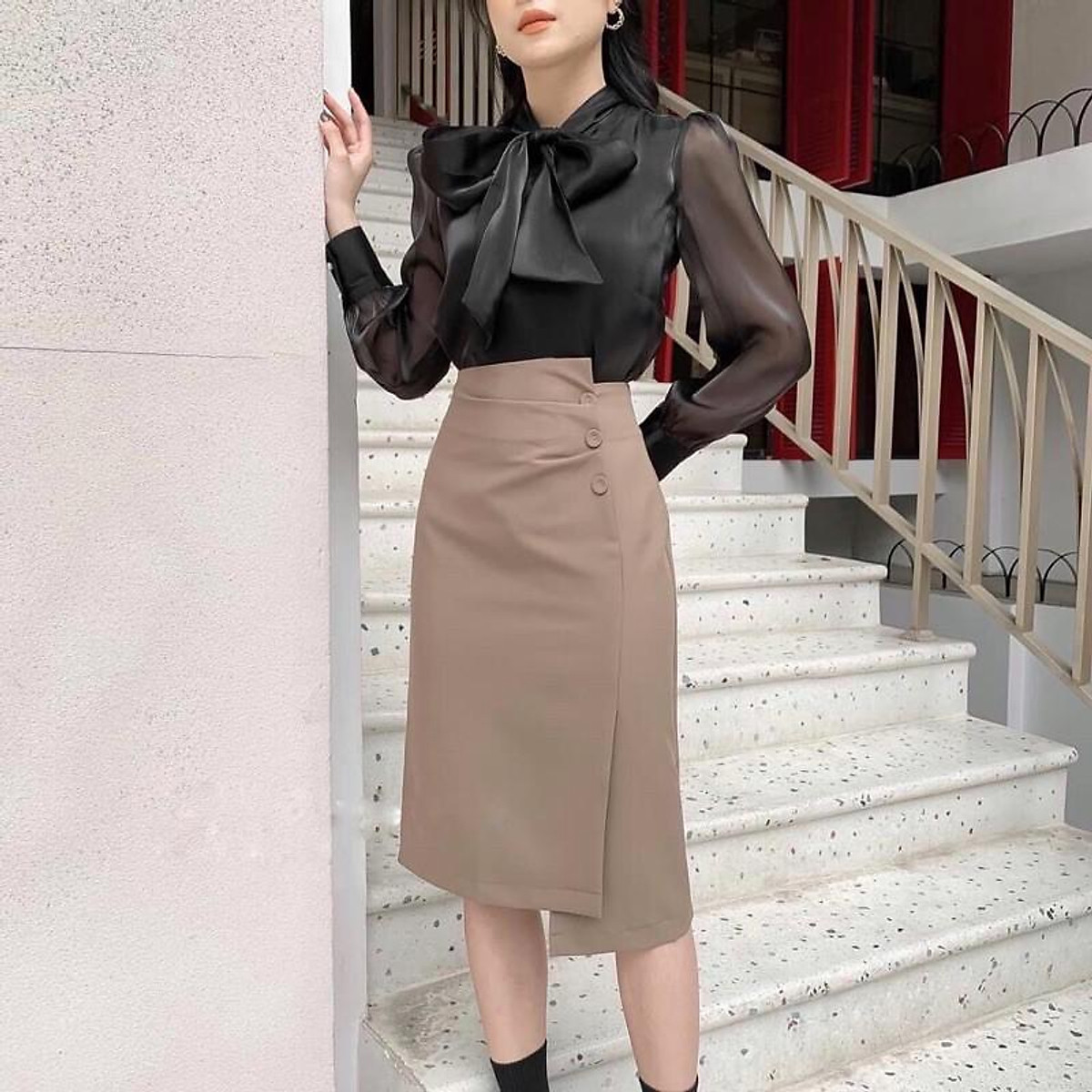 chân váy vạt chéo giá tốt Tháng 7 2023 Chân váy  Mua ngay Thời Trang Nữ   Shopee Việt Nam