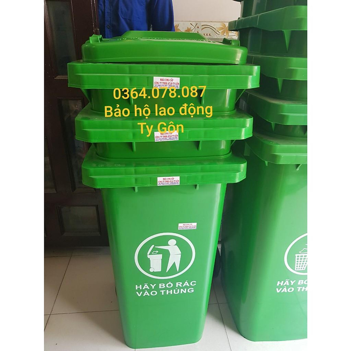 THÙNG RÁC 120L - NHỰA CAO CẤP HDPE - Thùng rác, đồ hốt rác