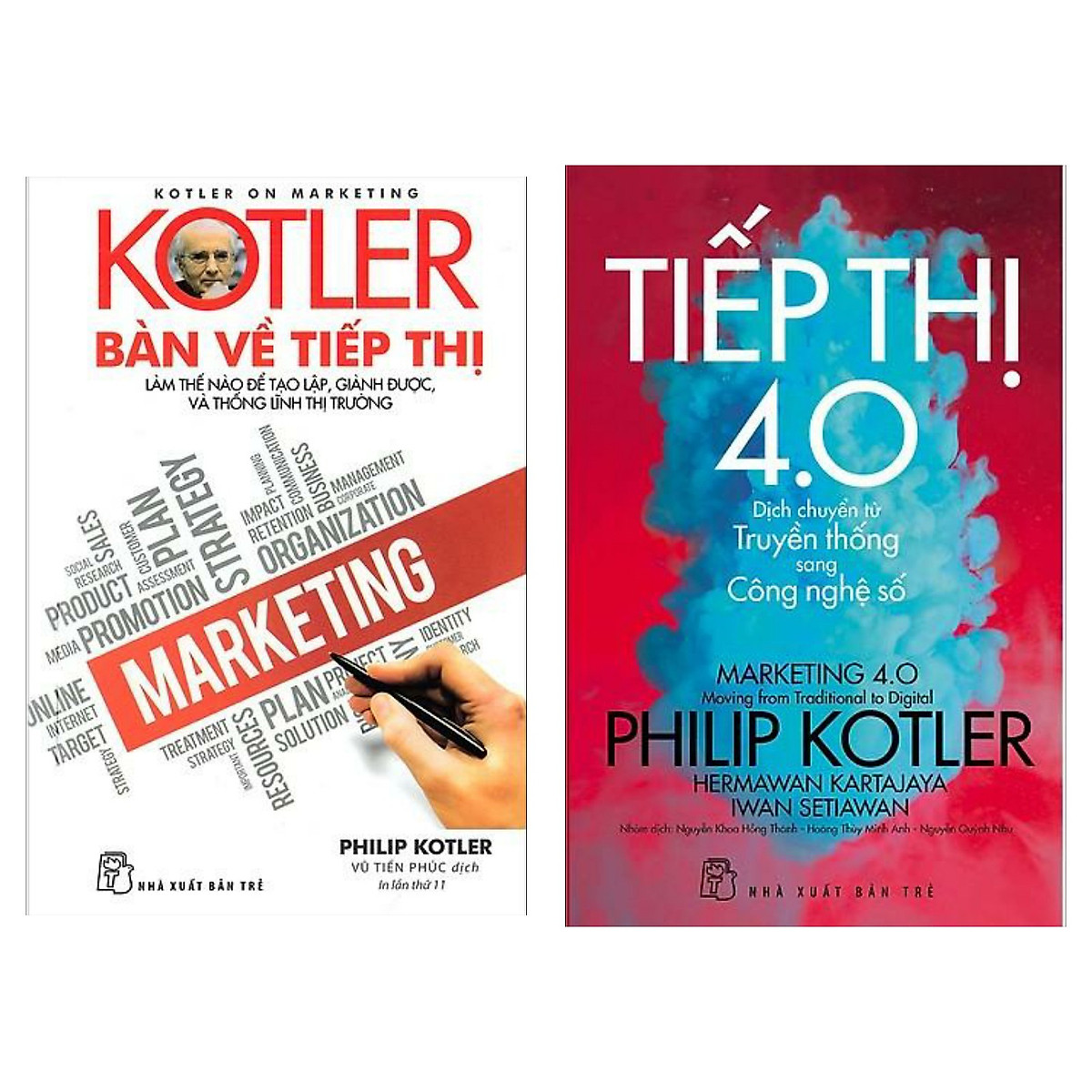 Combo Cẩm Nang Tiếp Thị Trong Thời Đại Số: Kotler Bàn Về Tiếp Thị + P.Kotler Tiếp thị 4.0 - Dịch Chuyển Từ Truyền Thống Sang Công Nghệ Số (Bộ 2 Cuốn / Tặng Kèm Bookmark Green Life)